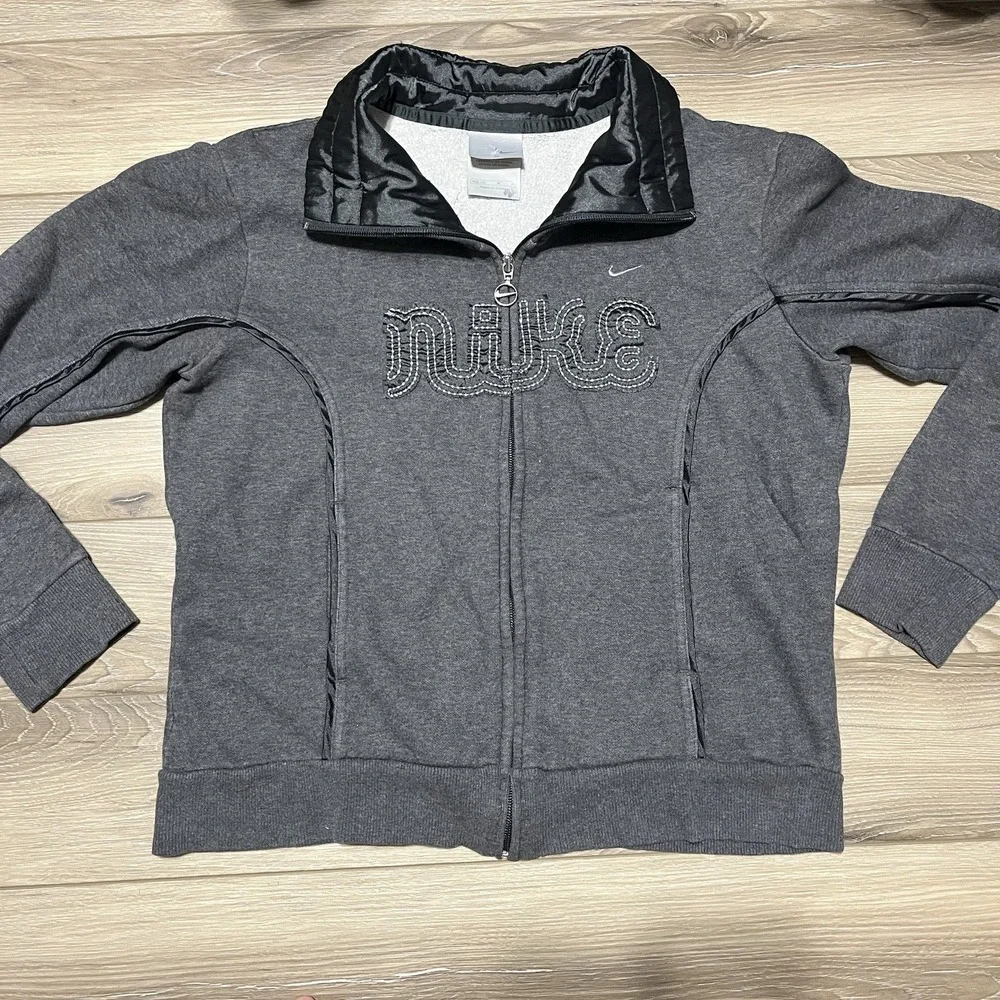 Nike Sportswear Club Fleece Gray Sweatshirt‎ & Pants Set Size M 8-10 Y2K